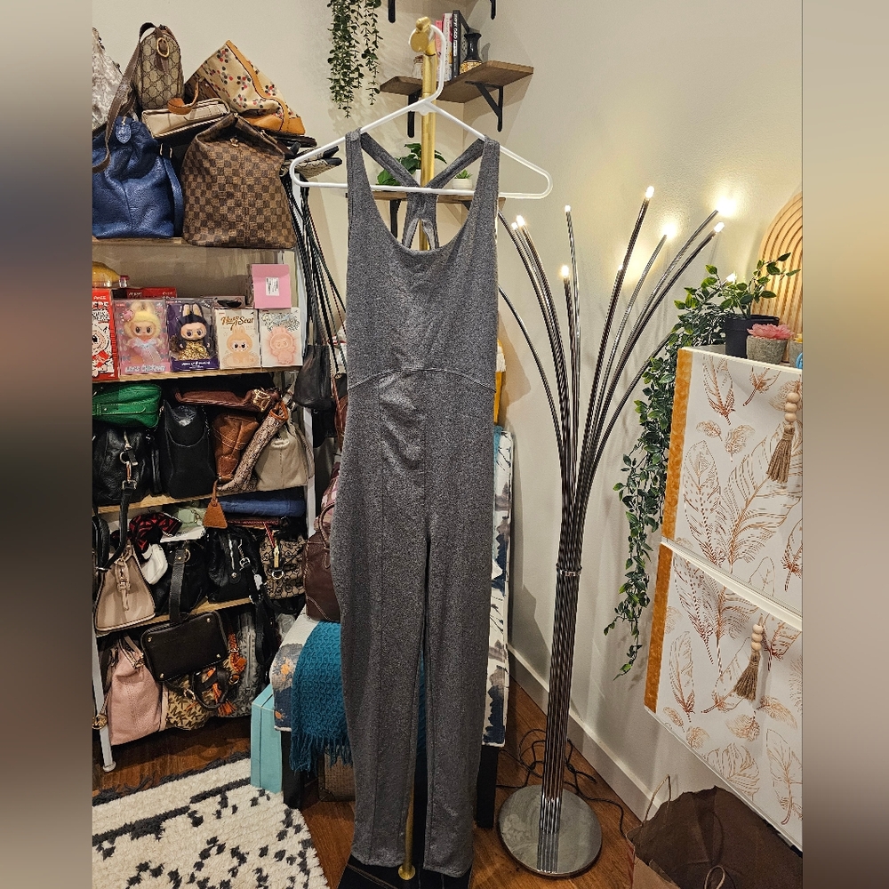 NWT Gray Sleeveless Jumpsuit